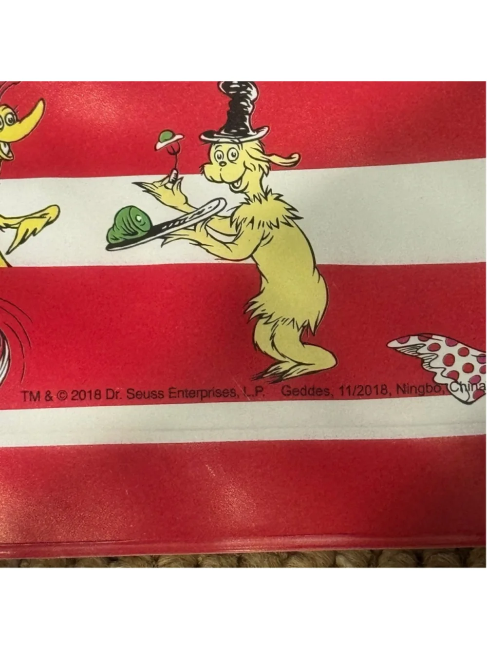 Dr. Seuss Character Pencil Pouch Binder Zipper Case Cat in the Hat Grinch 2018